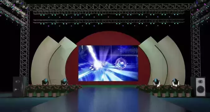 Stage party concert fashion catwalk T station  103 3D model
