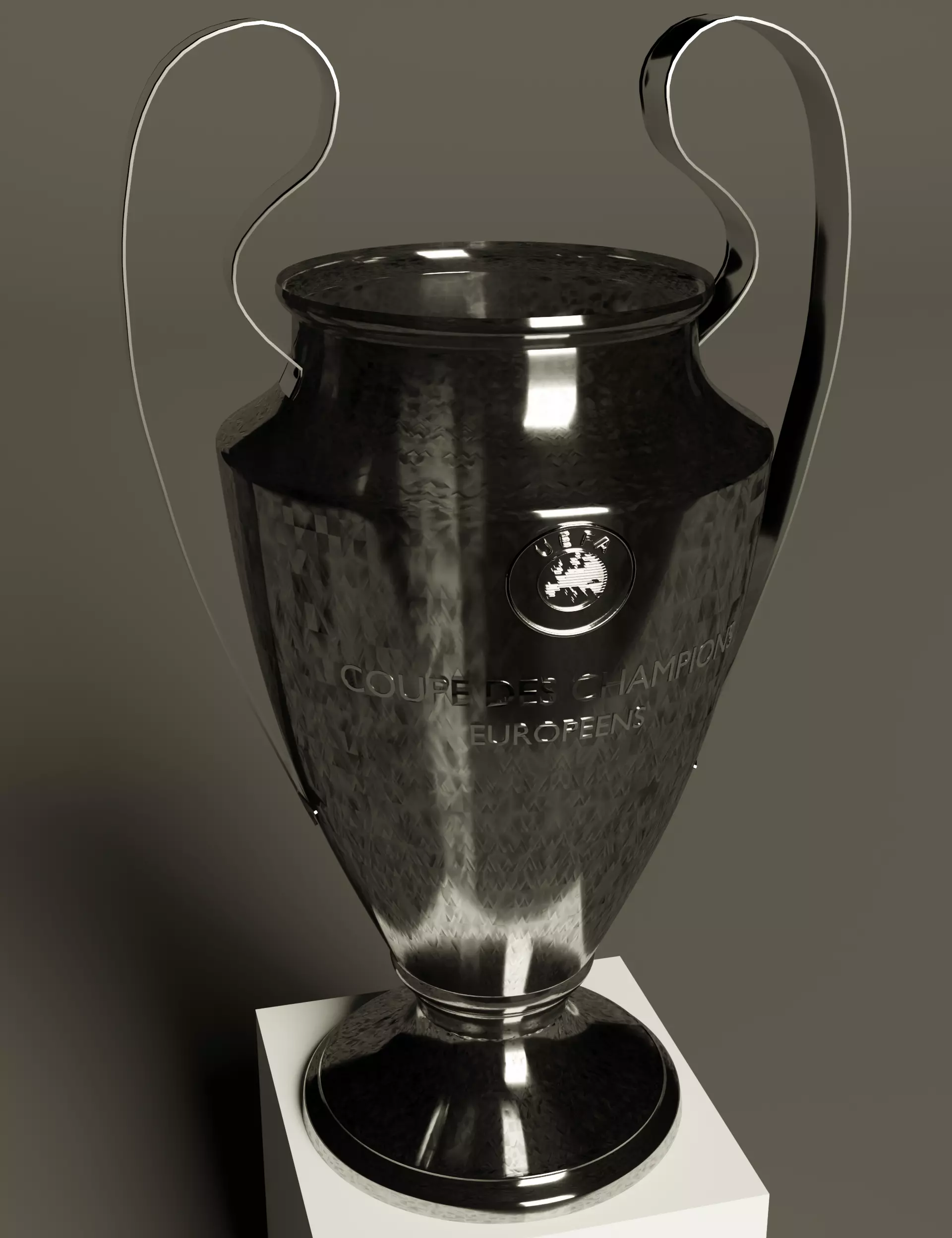 Champions League Trophy 3D model_0