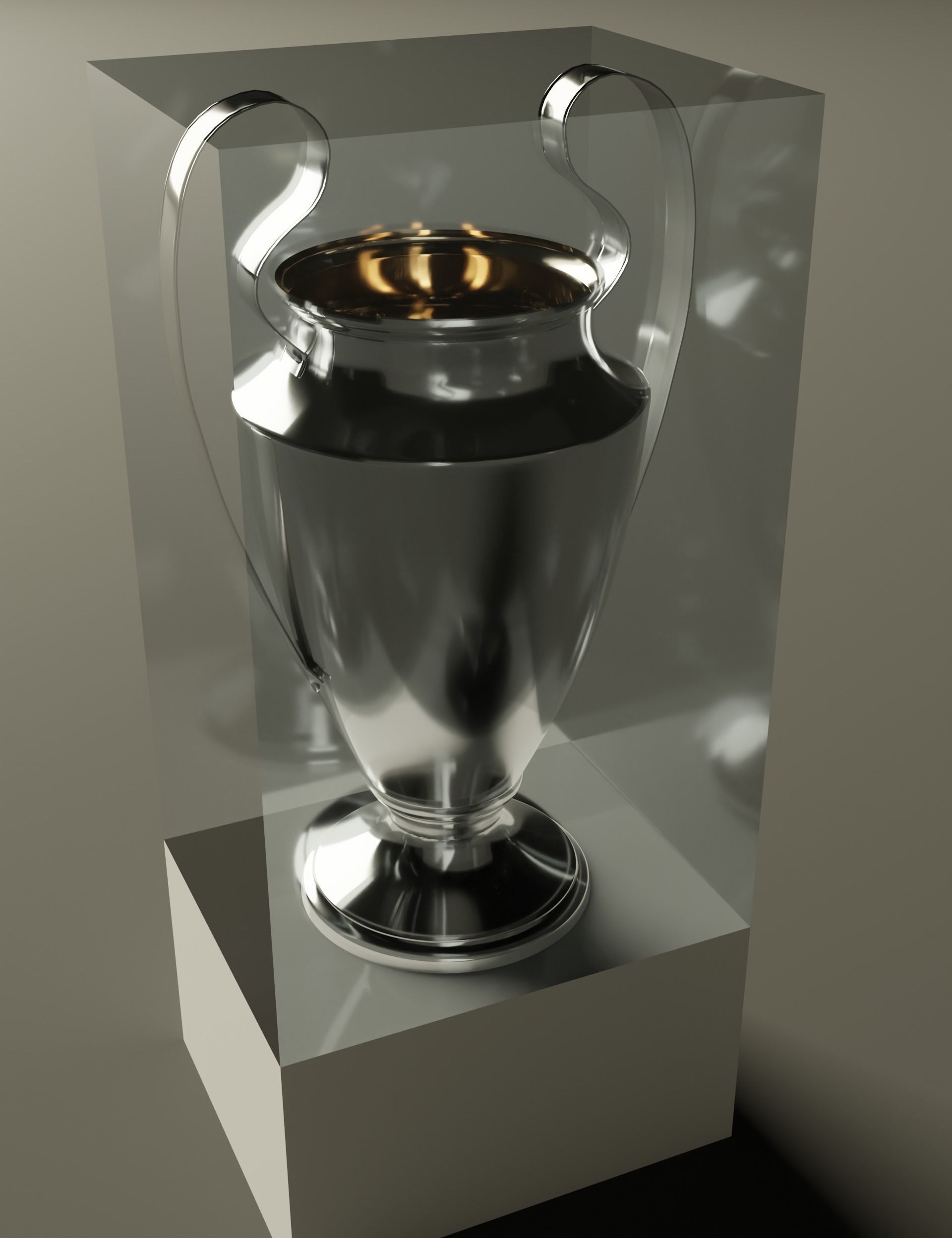 Champions League Trophy 3D model_4