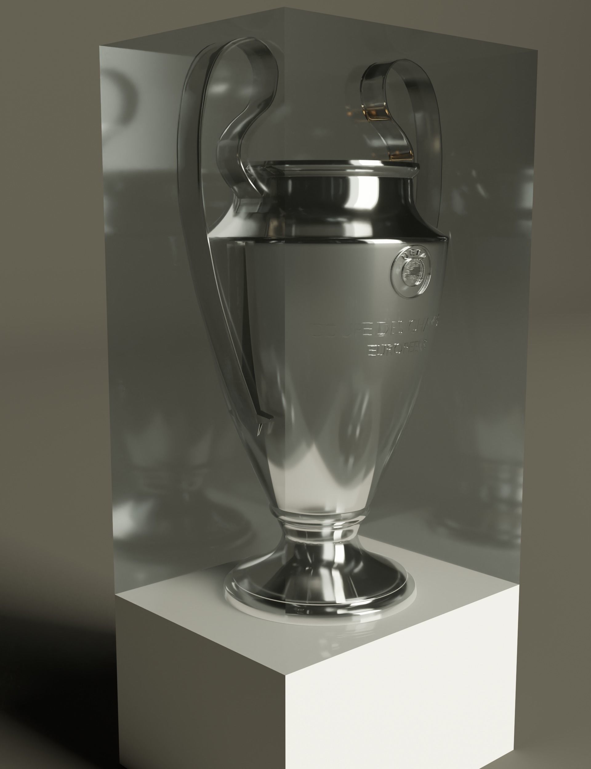 Champions League Trophy 3D model_3
