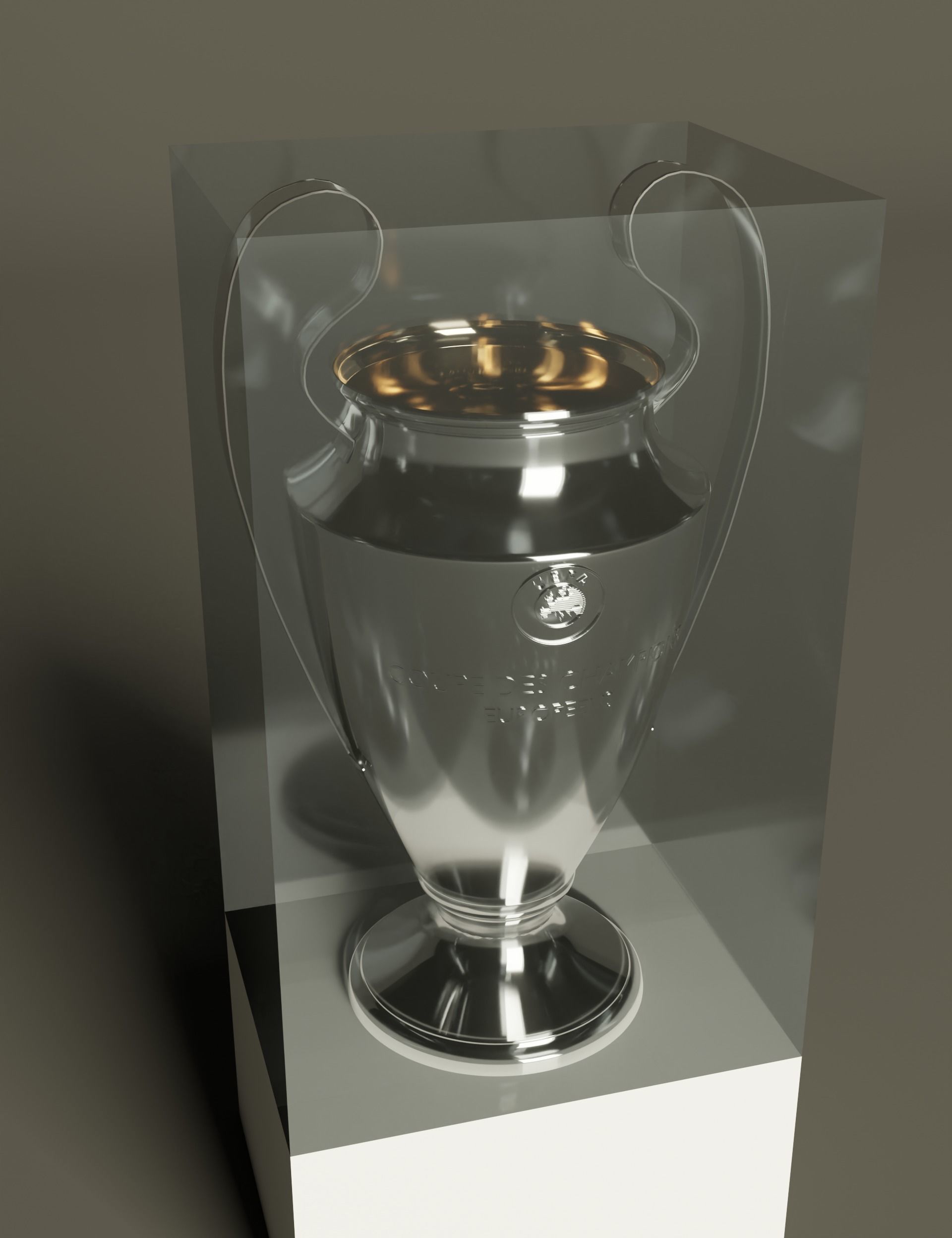 Champions League Trophy 3D model_2