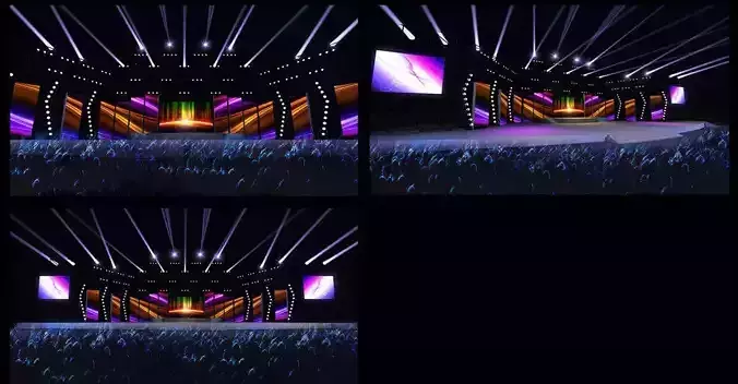 Stage party concert fashion catwalk T station  105 3D model