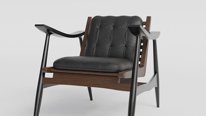 Modern Interior High Poly Home Chair 3D model 2