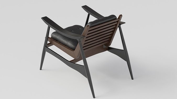 Modern Interior High Poly Home Chair 3D model 7
