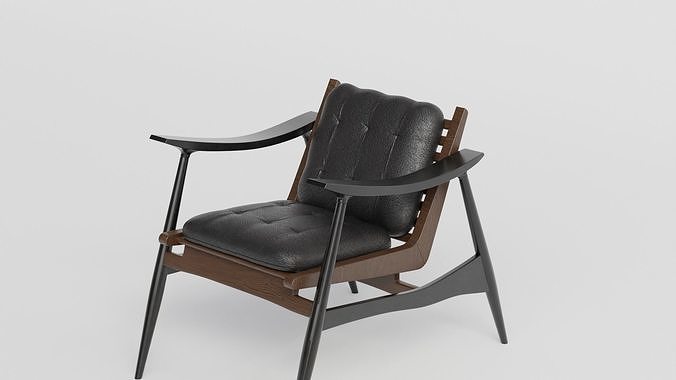 Modern Interior High Poly Home Chair 3D model 4