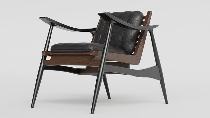 Modern Interior High Poly Home Chair 3D model 5