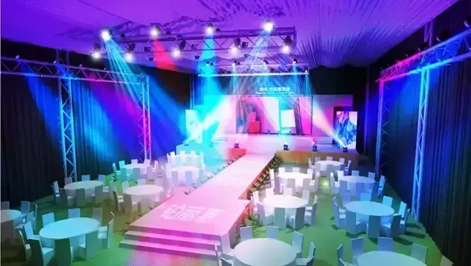 Stage party concert fashion catwalk T station  107 3D model