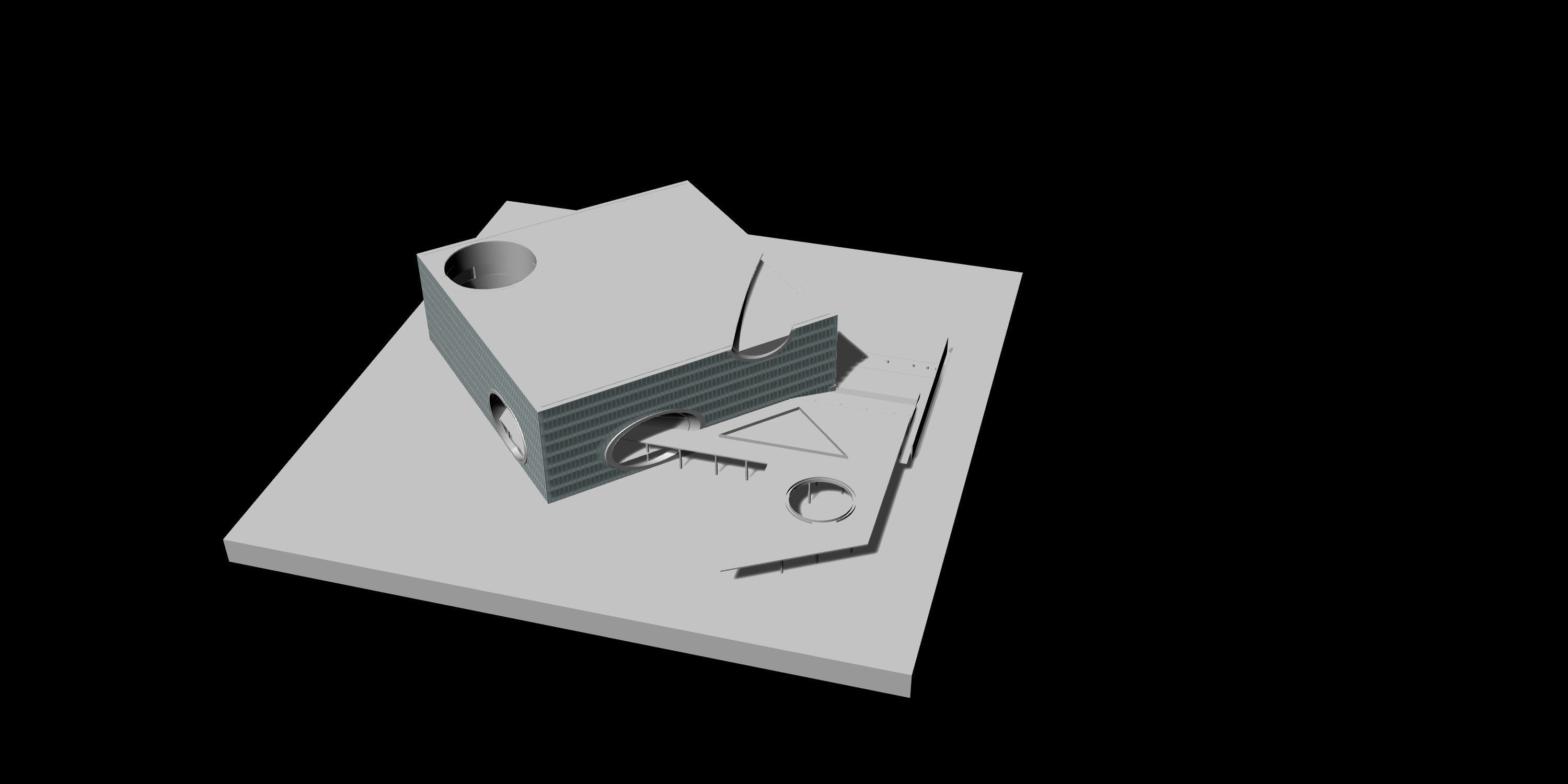 Tadao Ando - Poly Grand Theater 3D model_3