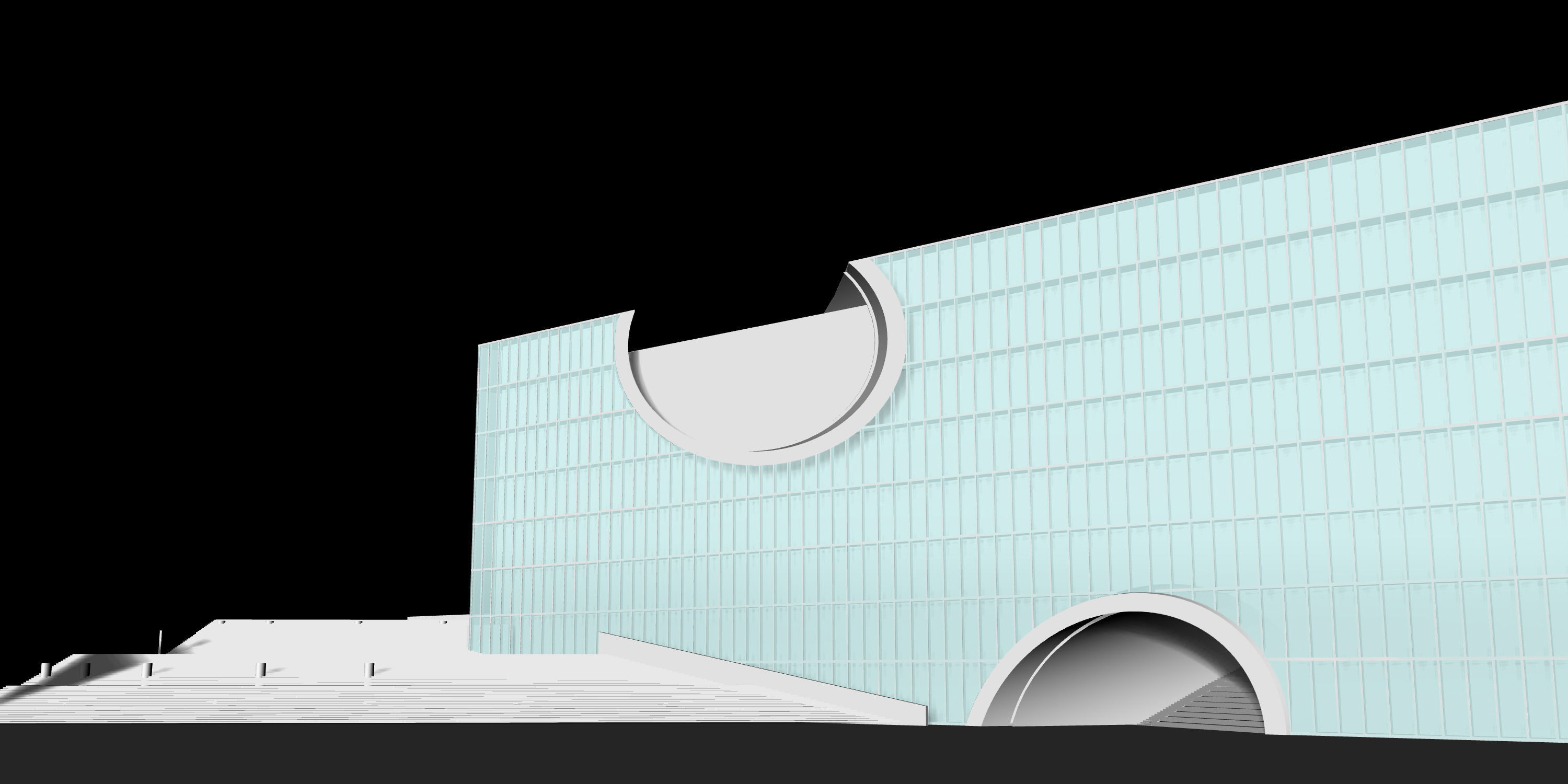 Tadao Ando - Poly Grand Theater 3D model_1