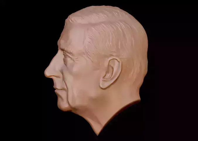 King Charles Coin - Bas Relief 3D print model