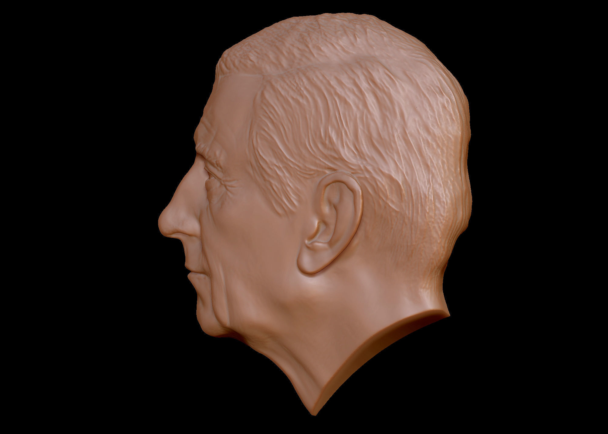 King Charles Coin - Bas Relief 3D print model_11