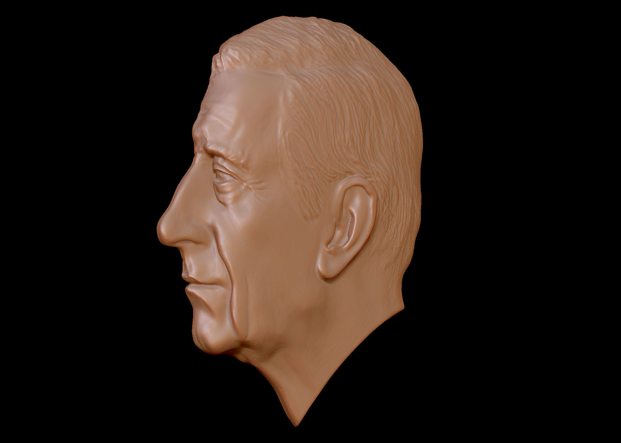 King Charles Coin - Bas Relief 3D print model_6