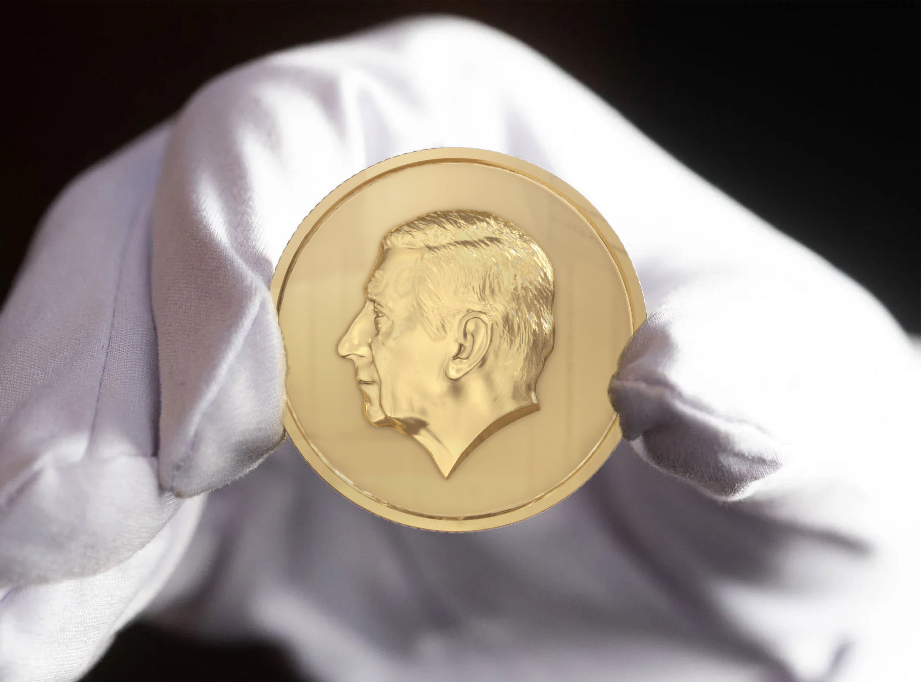 King Charles Coin - Bas Relief 3D print model_4