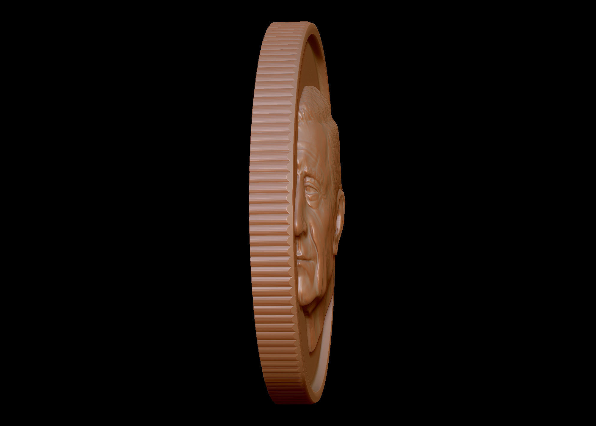 King Charles Coin - Bas Relief 3D print model_17