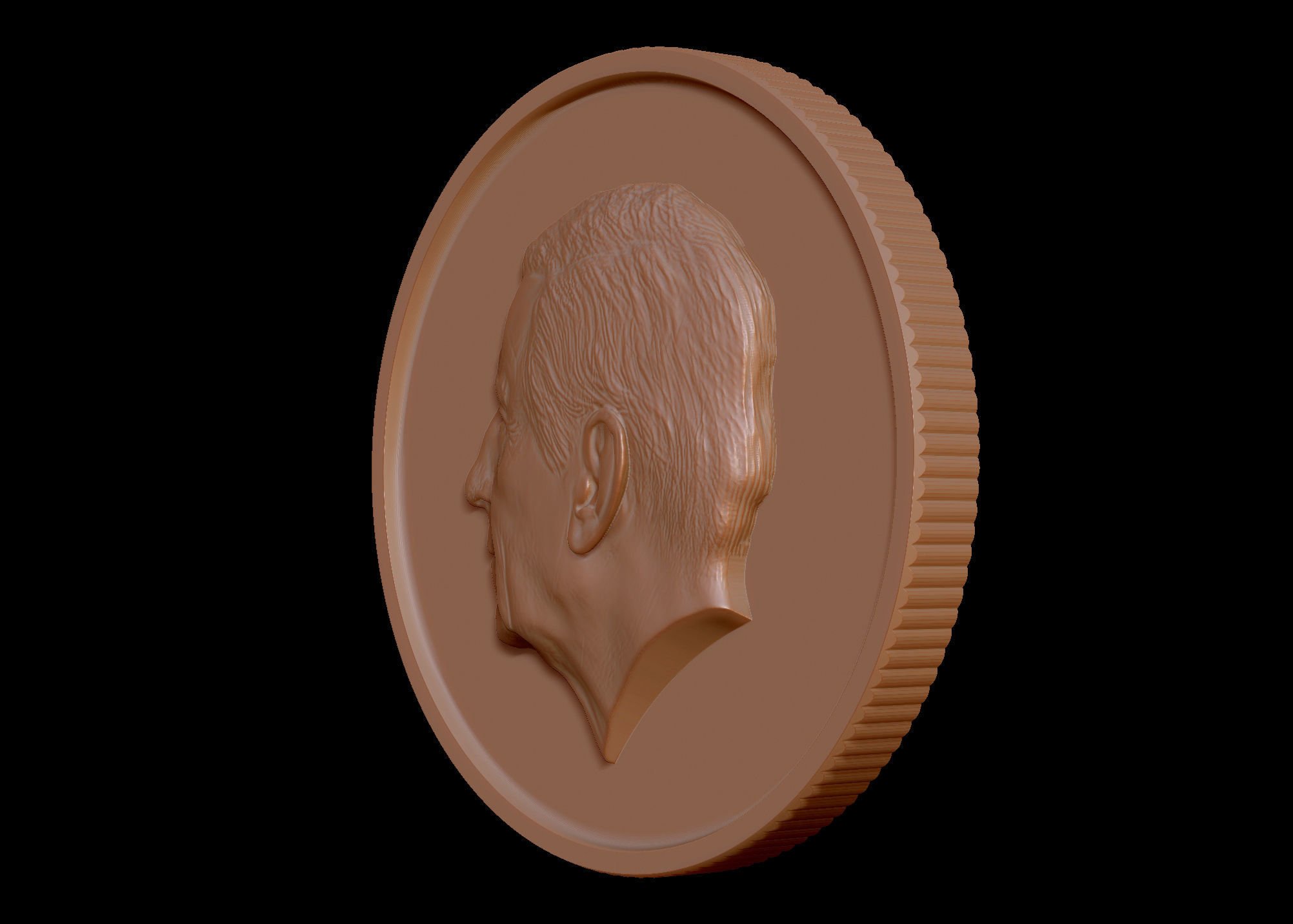 King Charles Coin - Bas Relief 3D print model_20