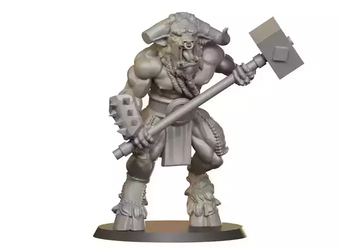 Bull warrior 3D print model
