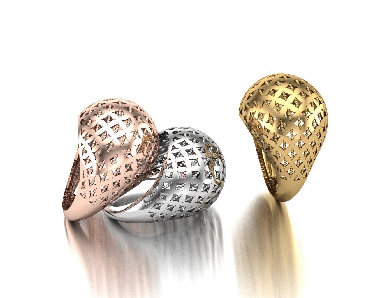 DOME RING 3D print model_3