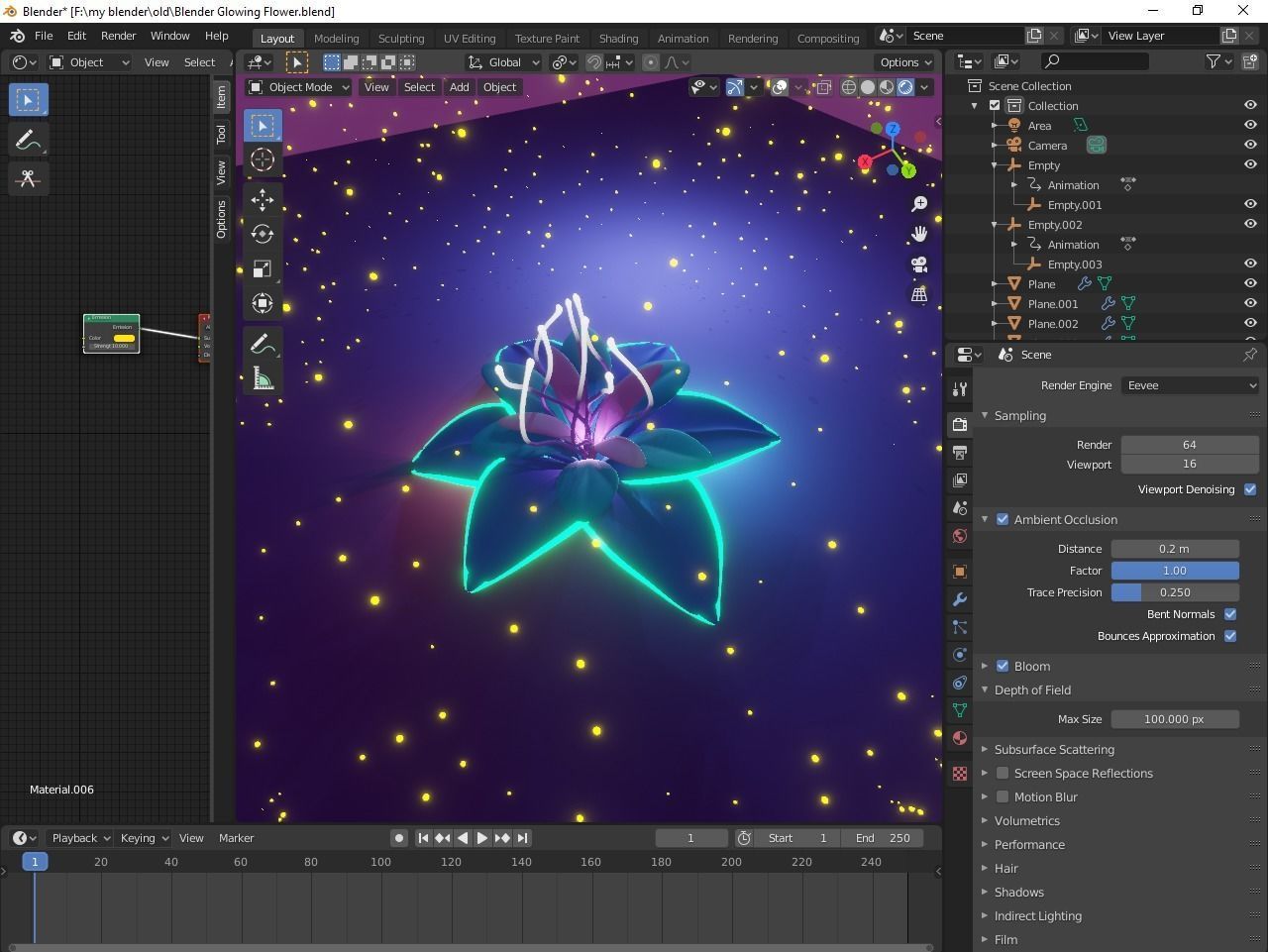 Glowing Flower 3D model_4