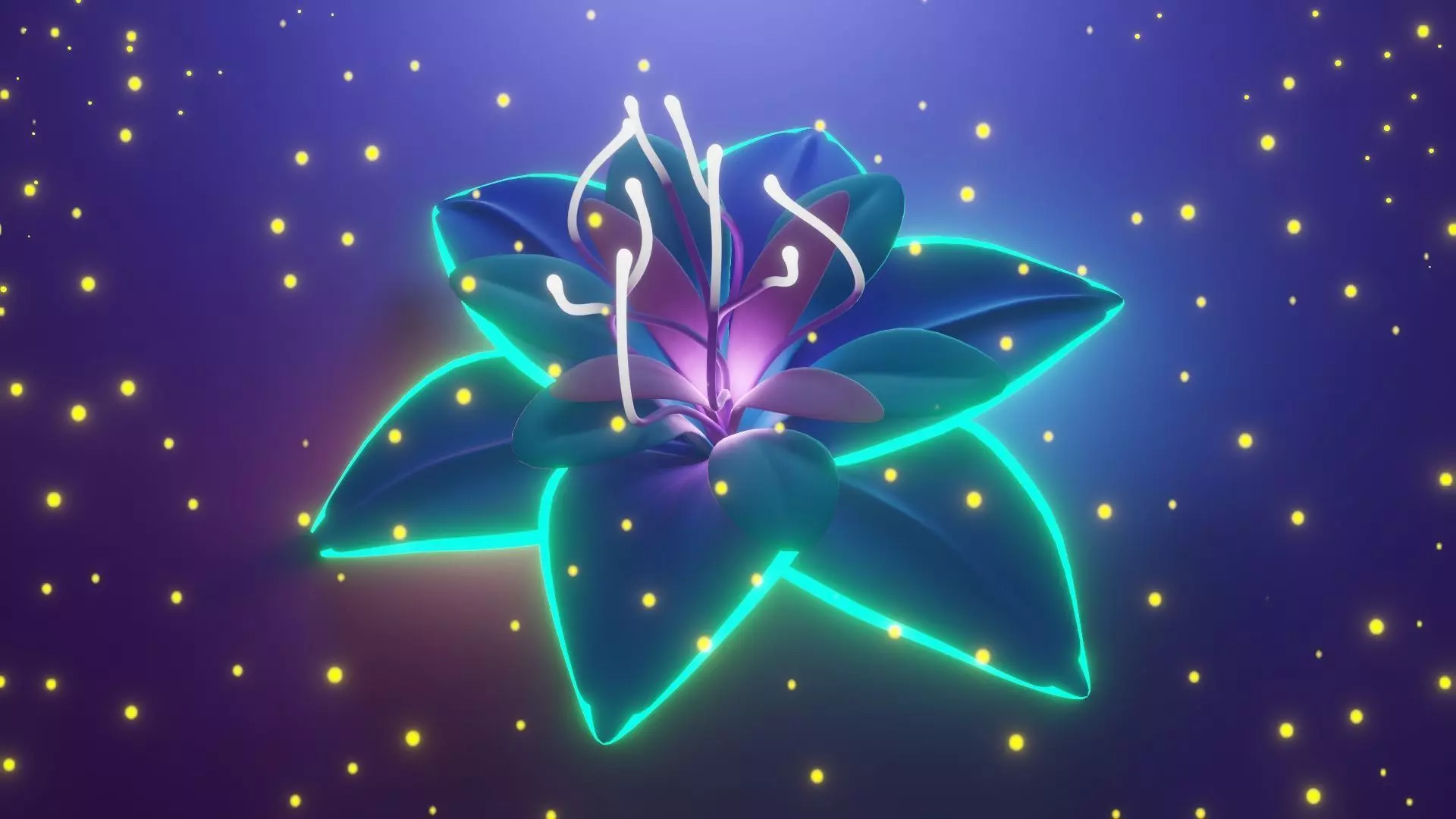 Glowing Flower 3D model_0