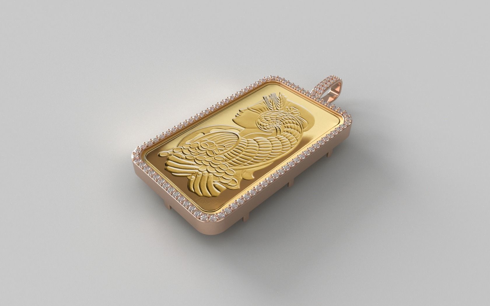 Suisse Pamp Frame v2 - 5 Ounce - 2mm Diamond 3D print model_1