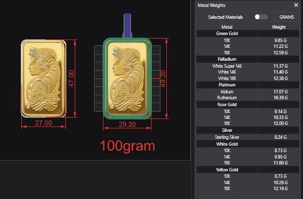 Suisse Pamp Frame v2 - 100 Gram 3D print model_2