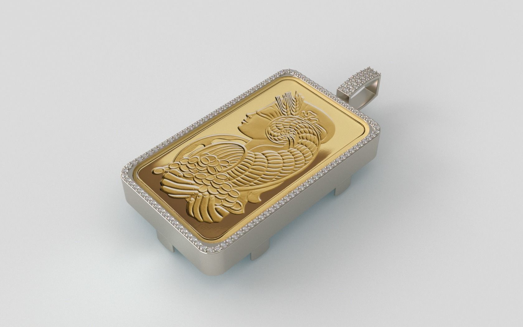 Suisse Pamp Frame v2 - 10 Ounce Diamond 3D print model_1