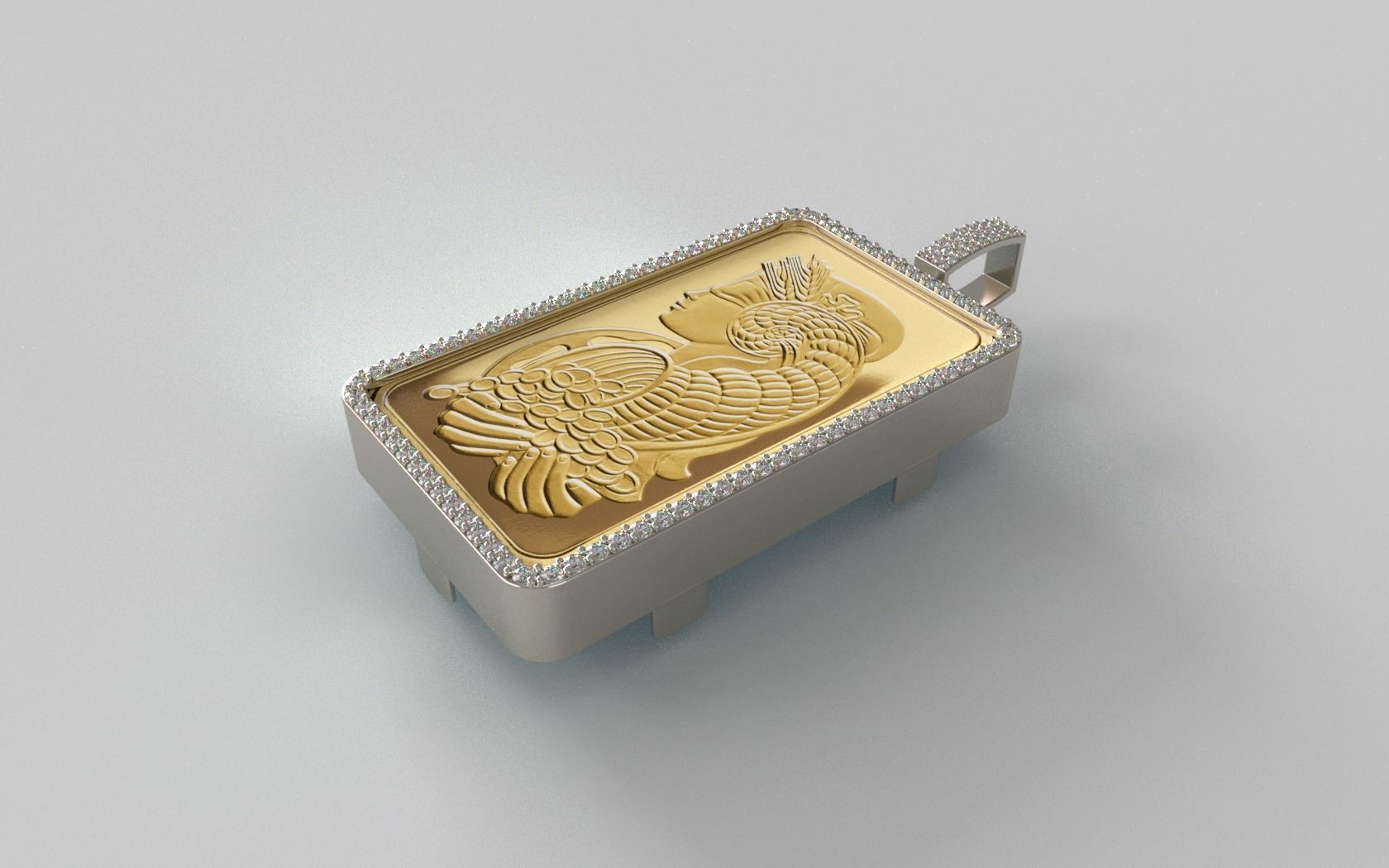 Suisse Pamp Frame v2 - 10 Ounce 2mm Diamond 3D print model_1