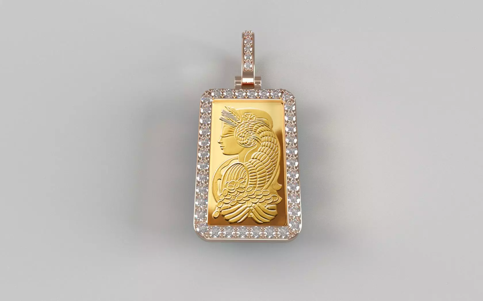 Suisse Pamp Frame v2 - 10 Gram - 2mm Diamonds 3D print model