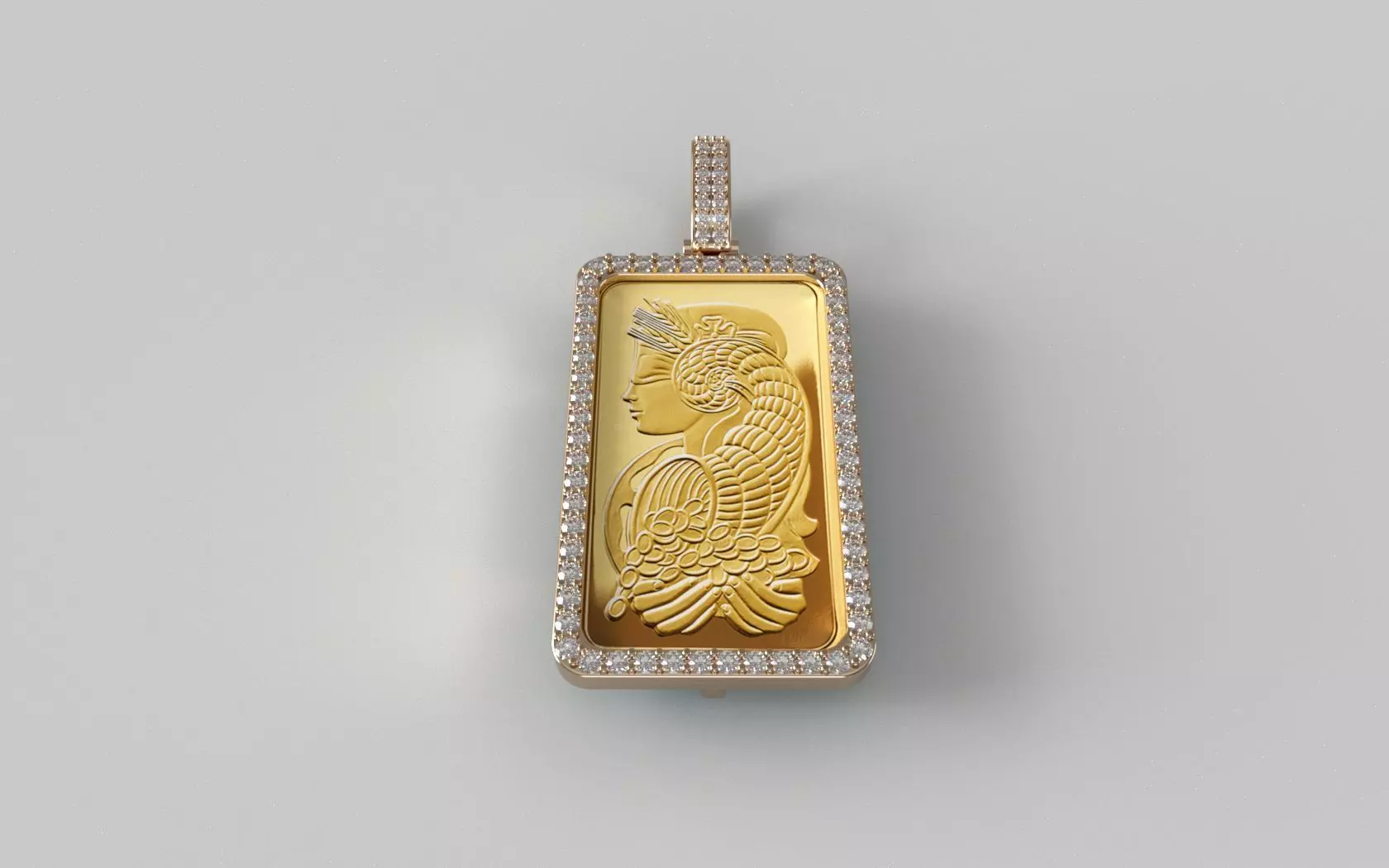 Suisse Pamp Frame v2 - 1 Ounce - 2mm Diamond 3D print model