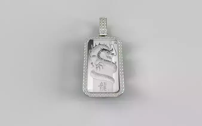 Silver Suisse Pamp Frame v2 - 10 Grams Diamond 3D print model