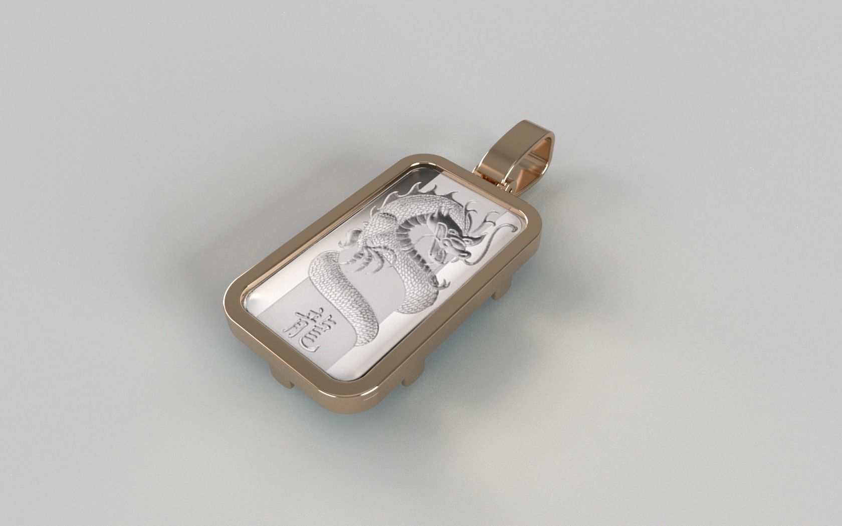 Silver Suisse Pamp Frame v2 - 10 Grams 3D print model_1