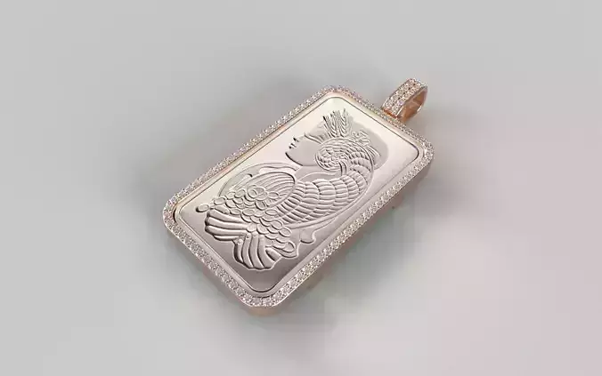 Silver Suisse Pamp Frame v2 - 1 Ounce Diamond 3D print model