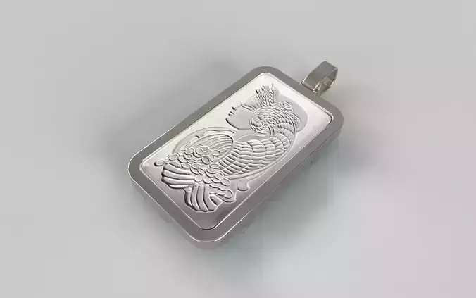 Silver Suisse Pamp Frame v2 - 1 Ounce 3D print model
