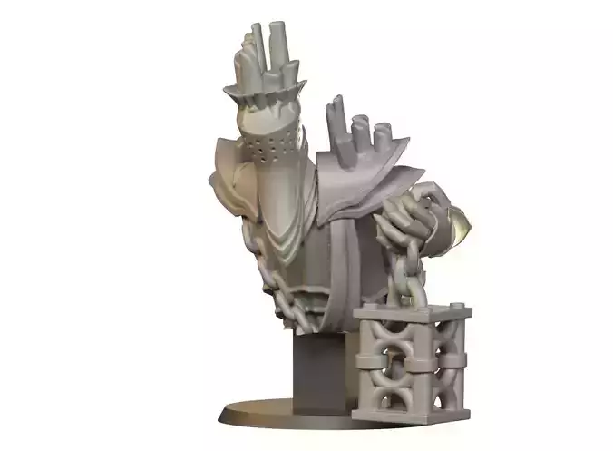 Cursed Knight Bust 3D print model