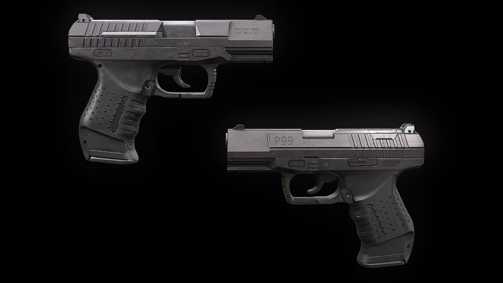 P99 game ready Low-poly 3D model_0