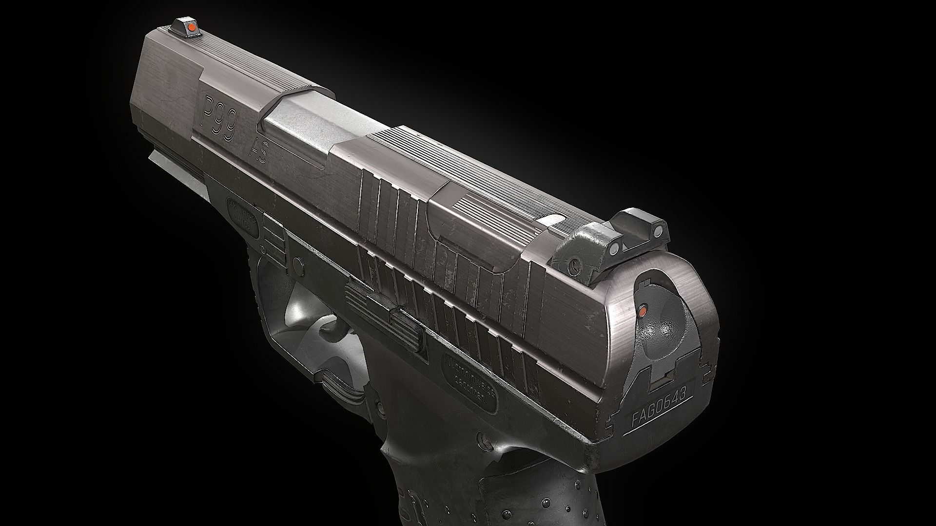 P99 game ready Low-poly 3D model_9