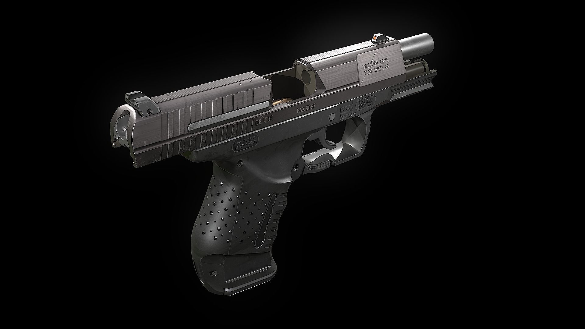 P99 game ready Low-poly 3D model_4