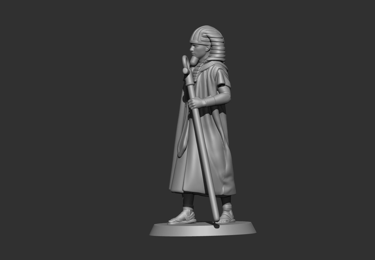 Faraon with staff 3D print model_3