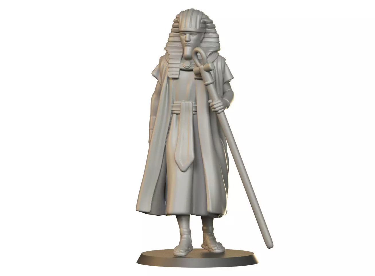Faraon with staff 3D print model_0