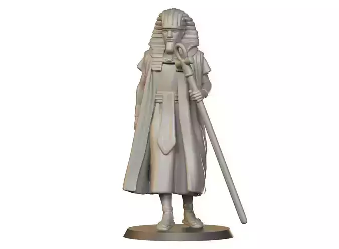 Faraon with staff 3D print model