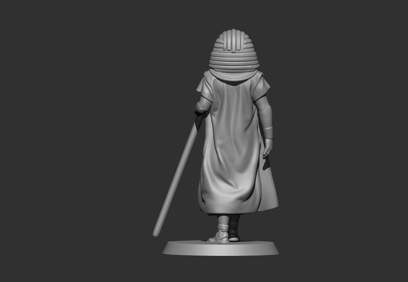 Faraon with staff 3D print model_6