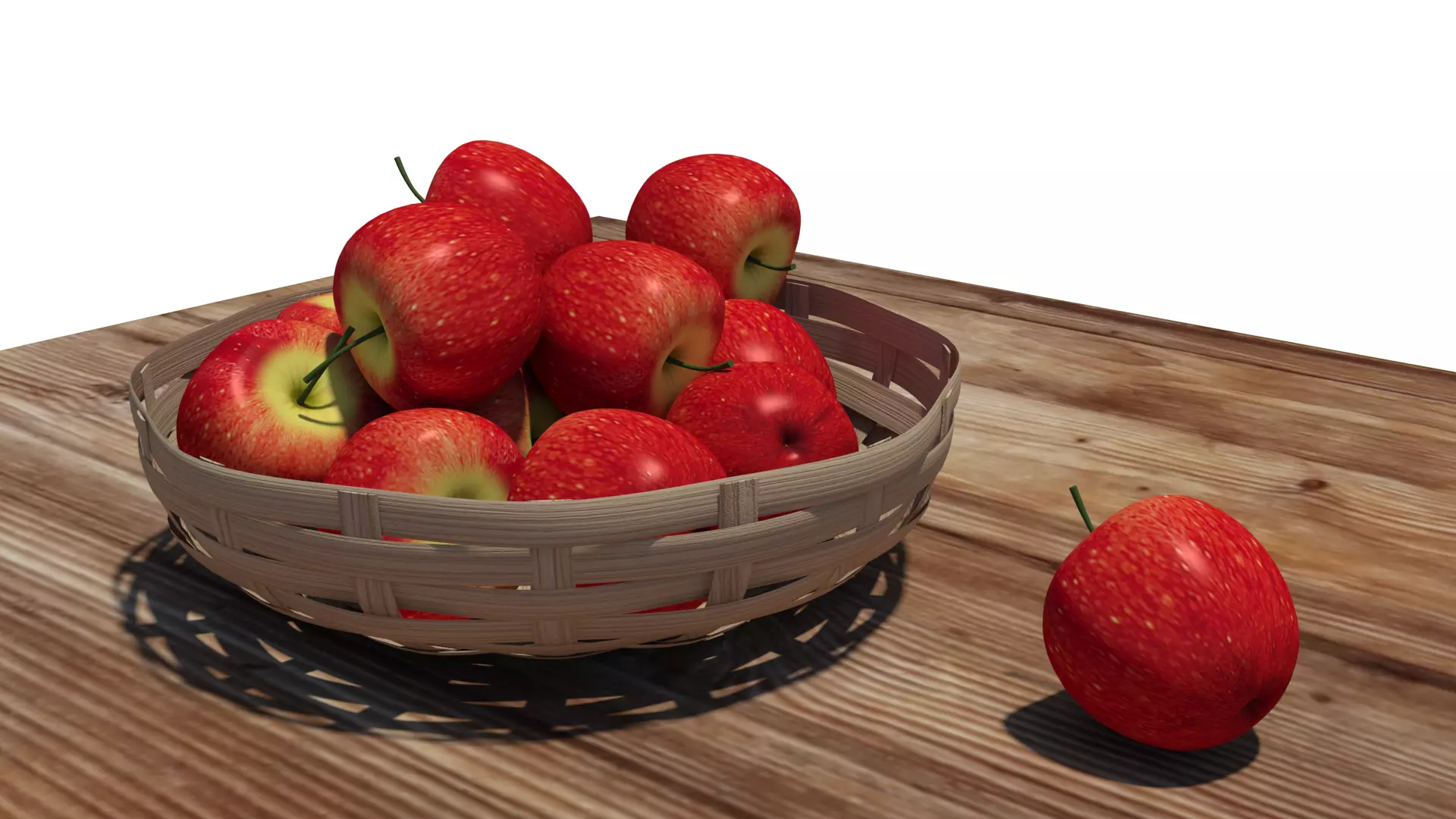 APPLE AND TRAY 3D model