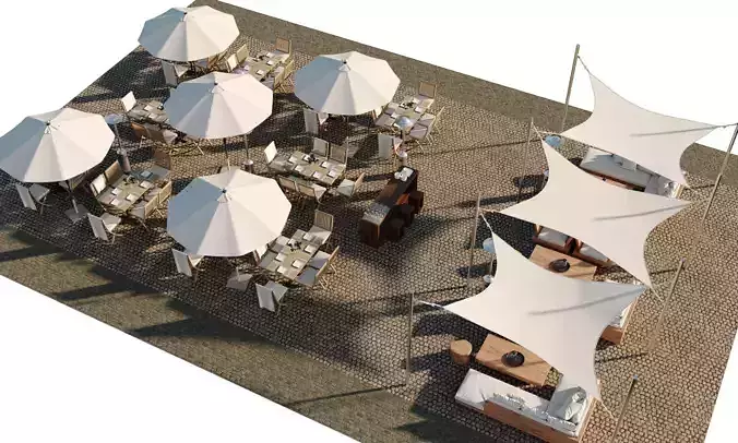 outdoor seating area