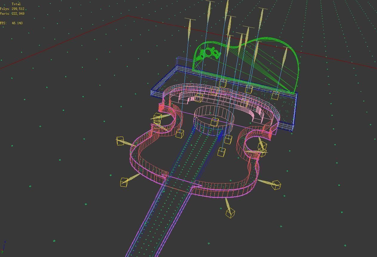 Stage party concert fashion catwalk T station  146 3D model_2