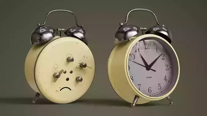 Alarm Clock Gameready Low-poly 3D model