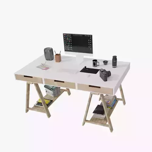 Low poly Modern Study Table