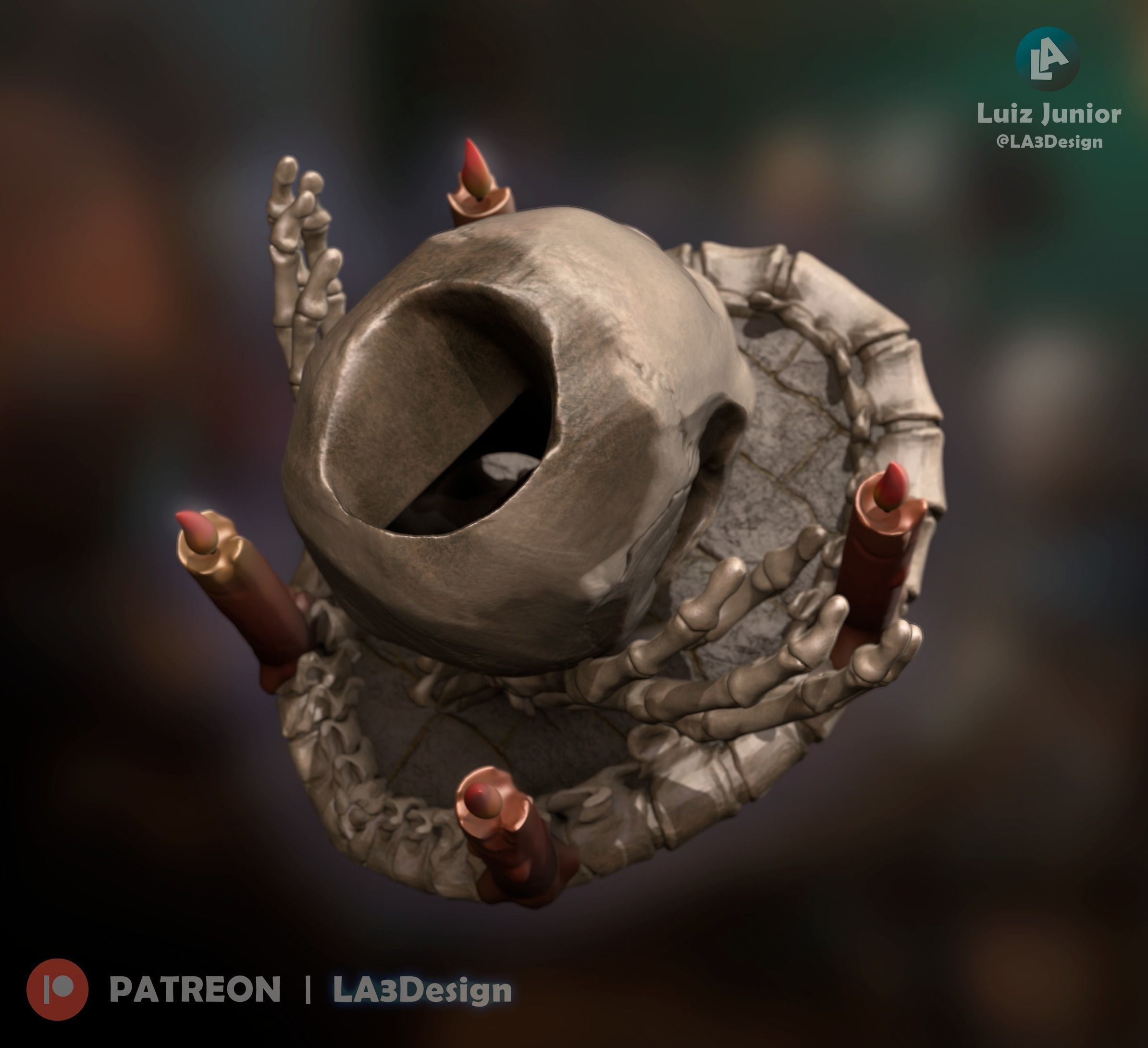 SKULL DICE TOWER - HORROR RPG 3D print model_2