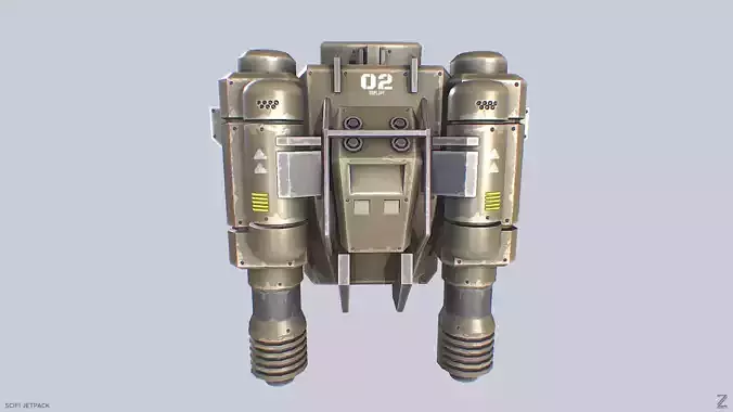 Scifi Jetpack Low-poly 3D model