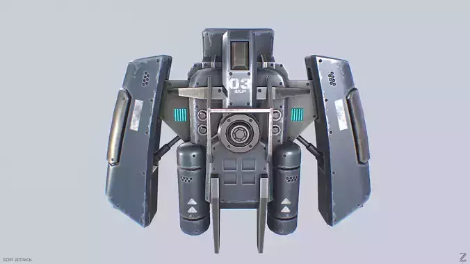 Scifi Jetpack Low-poly 3D model
