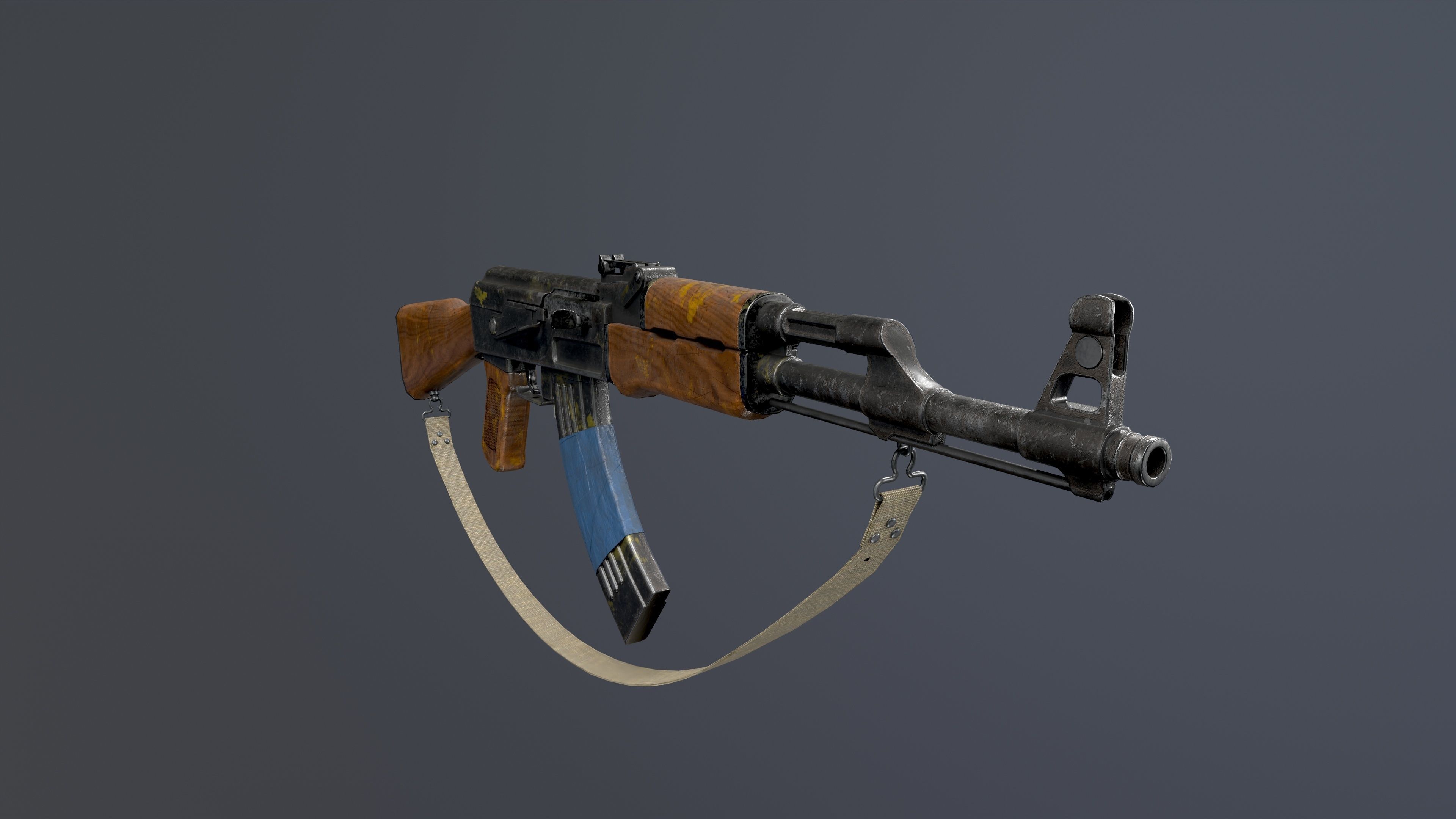AK-47 Avtomat Kalashnikova Game Ready Low-poly 3D model_3
